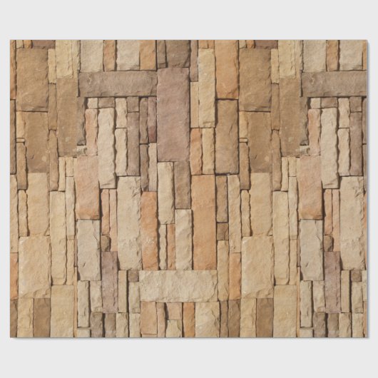 Wandelpapier met tan Stone Wall Cadeaupapier (Vlak)