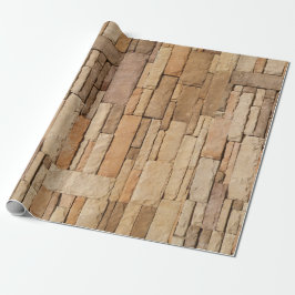 Wandelpapier met tan Stone Wall Cadeaupapier