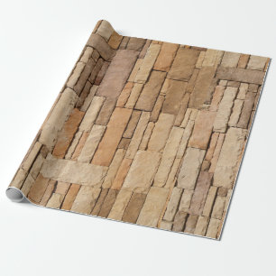 Wandelpapier met tan Stone Wall Cadeaupapier