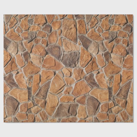 Wandelpapier met tan Stone Wall Cadeaupapier (Vlak)