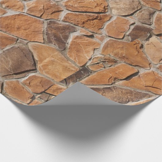 Wandelpapier met tan Stone Wall Cadeaupapier (Hoek)