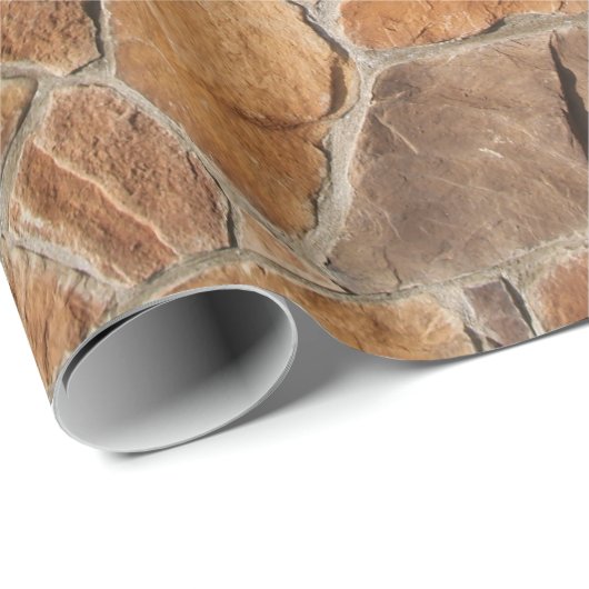 Wandelpapier met tan Stone Wall Cadeaupapier (Rol Hoek)