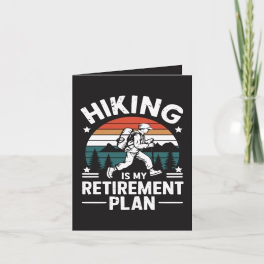 Wandelpensioenplan Grappige Spreuk Feestdagen Kaart (Voorkant)