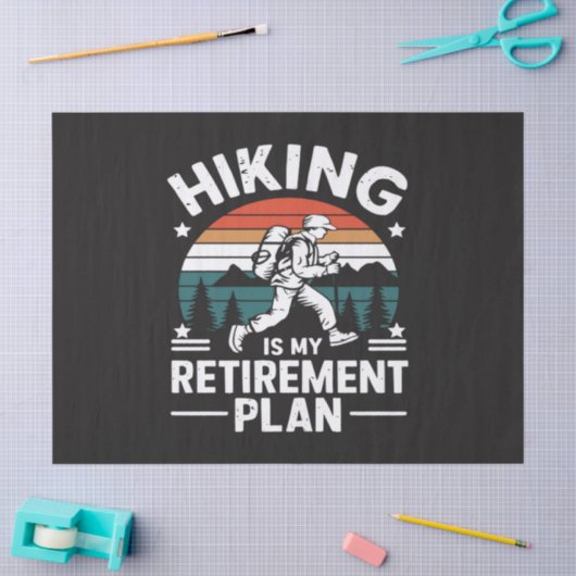 Wandelpensioenplan Grappige Spreuk Tissuepapier (Craft)