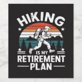 Wandelpensioenplan Grappige Spreuk Wijn Etiket (Enkel label)