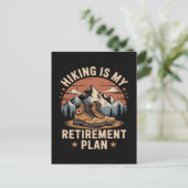 Wandelpensioenplan grappige uitdrukking briefkaart (Staand voorkant)
