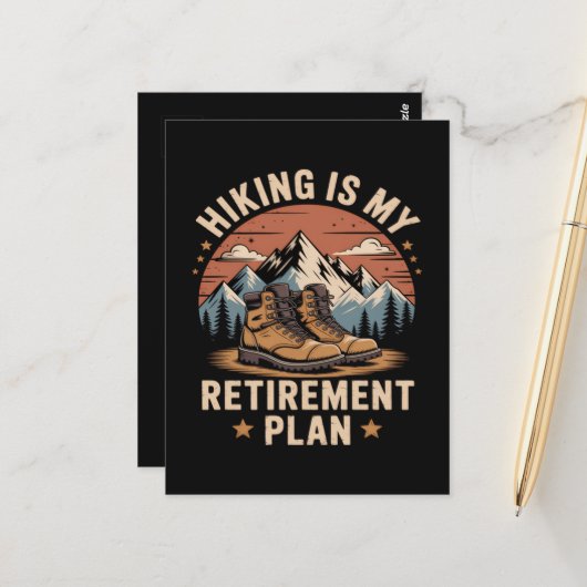 Wandelpensioenplan grappige uitdrukking briefkaart (Voorkant / Achterkant in situ)