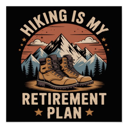 Wandelpensioenplan grappige uitdrukking perfect poster (Voorkant)