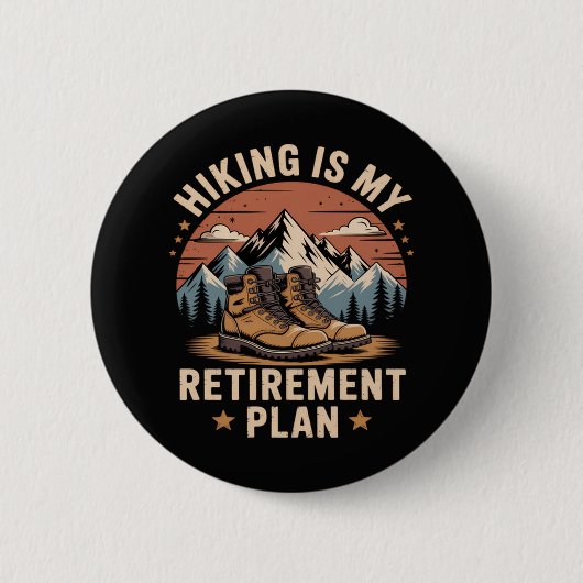 Wandelpensioenplan grappige uitdrukking ronde button 5,7 cm (Voorkant)