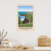 Wandelroute Causeway Coast Way Reisposter Poster (Keuken)