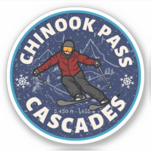 wandelroute Chinook Pass Californië Sticker