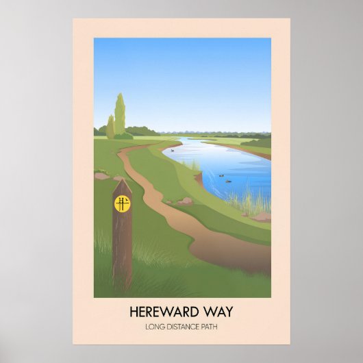 Wandelroute Hereward Way Reisposter Poster (Voorkant)