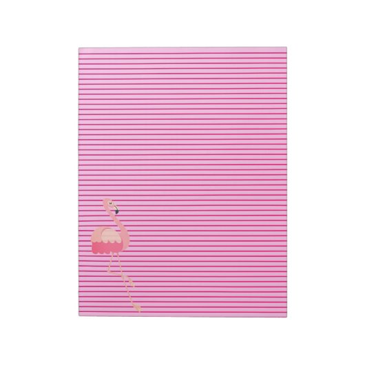Wandelroze Flamingo Note Pad Notitieblok (Linkerzijde)