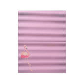 Wandelroze Flamingo Note Pad Notitieblok (Linkerzijde)