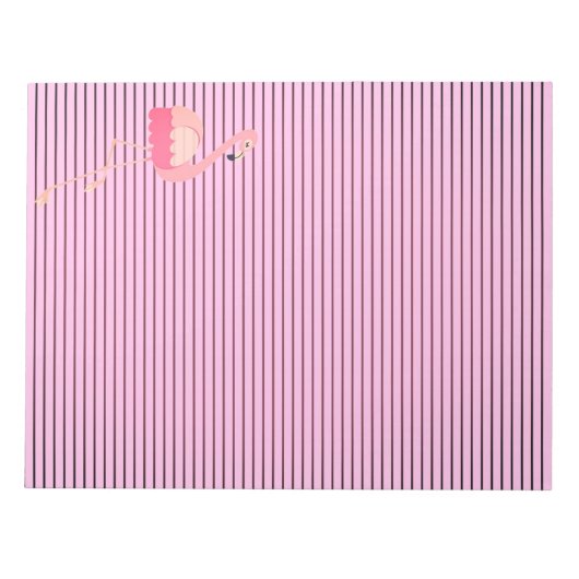 Wandelroze Flamingo Note Pad Notitieblok (Voorkant)