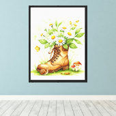 Wandelschoen Canvas Afdruk (Insitu (Houten vloer))
