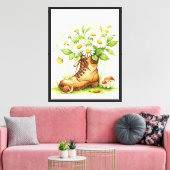 Wandelschoen Canvas Afdruk (Insitu (Woonkamer))