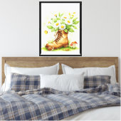 Wandelschoen Canvas Afdruk (Insitu (Slaapkamer))