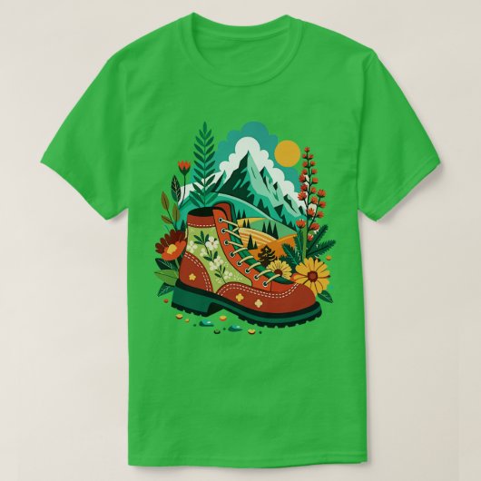 wandelschoen Eenvoudig T-shirt (Design voorkant)
