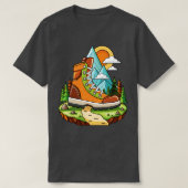 wandelschoen minimalistisch t-shirt (Design voorkant)