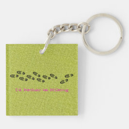 Wandelschoenen Buitenshuis Avontuur Groene Denim Sleutelhanger