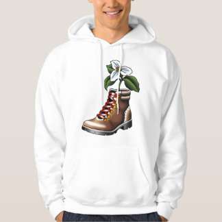Wandelschoenen en trilliumticker hoodie