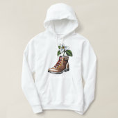 Wandelschoenen en trilliumticker hoodie (Design voorkant)