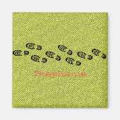 Wandelschoenen Naam Green Denim Adventure Fun Magneet (Voorkant)
