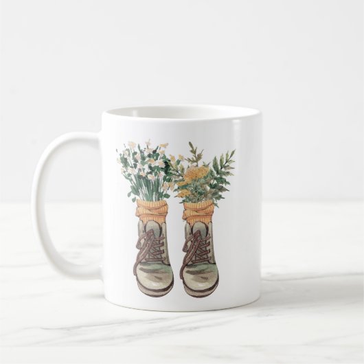Wandelschoenen & Wildbloemen Koffiemok (Links)