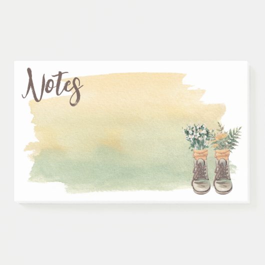 Wandelschoenen & Wildbloemen Post-it® Notes (Voorkant)