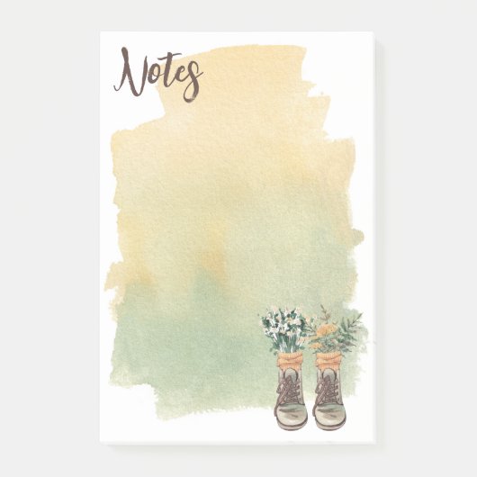 Wandelschoenen & Wildbloemen Post-it® Notes (Voorkant)