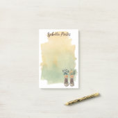Wandelschoenen & Wildbloemen Post-it® Notes (Op bureau)