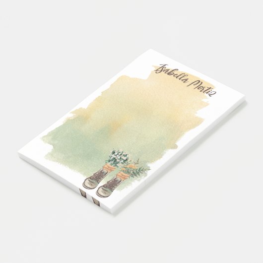 Wandelschoenen & Wildbloemen Post-it® Notes (Schuin)