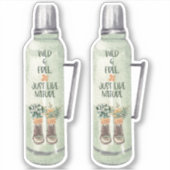 Wandelschoenen & Wildbloemen Sticker (Voorkant)