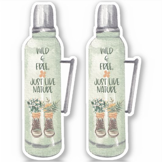 Wandelschoenen & Wildbloemen Sticker (Voorkant)