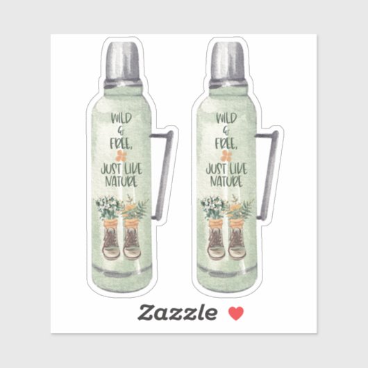 Wandelschoenen & Wildbloemen Sticker (Vel)