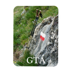 Wandelstokken, Routemarker, Grand Tour of the Alps Magneet