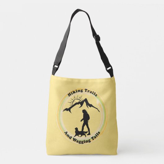 Wandeltrails en wagingstaarten, Cavalier Spaniel  Crossbody Tas (Achterkant)