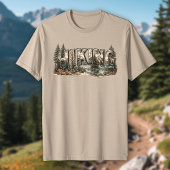 Wandeltypografie met bergen Bomen & Rivier     Tri-Blend Shirt