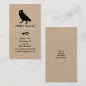 Wandeluil Silhouet | Eenvoudige wilde dieren Visitekaartje (Voorkant / Achterkant)