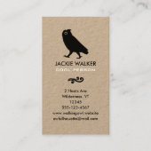 Wandeluil Silhouet | Eenvoudige wilde dieren Visitekaartje (Voorkant)