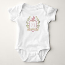 Wandelwagen Crest Monogram | Roze Baby Shower