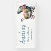  wandelwagen gepersonaliseerd Baby shower Spandoek (Verticaal)