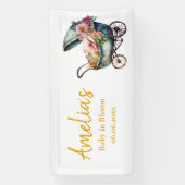  wandelwagen gepersonaliseerd Baby shower Spandoek (Verticaal)