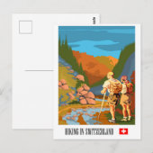 Wandelwagen in Zwitserland Briefkaart (Voorkant / Achterkant)