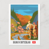 Wandelwagen in Zwitserland Briefkaart (Voorkant)