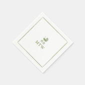 Wandelwagen Monogram Servetten Baby Shower (Hoek)