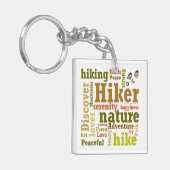 Wandelwoord Wolk Acryl Sleutelhanger (Voorkant Links)