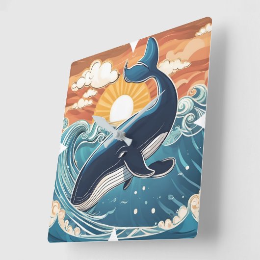 Wandenkast Vierkante Klok (Hoek)