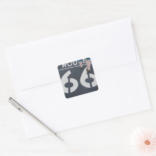 Wander Boldly Vierkante Sticker (Envelop)